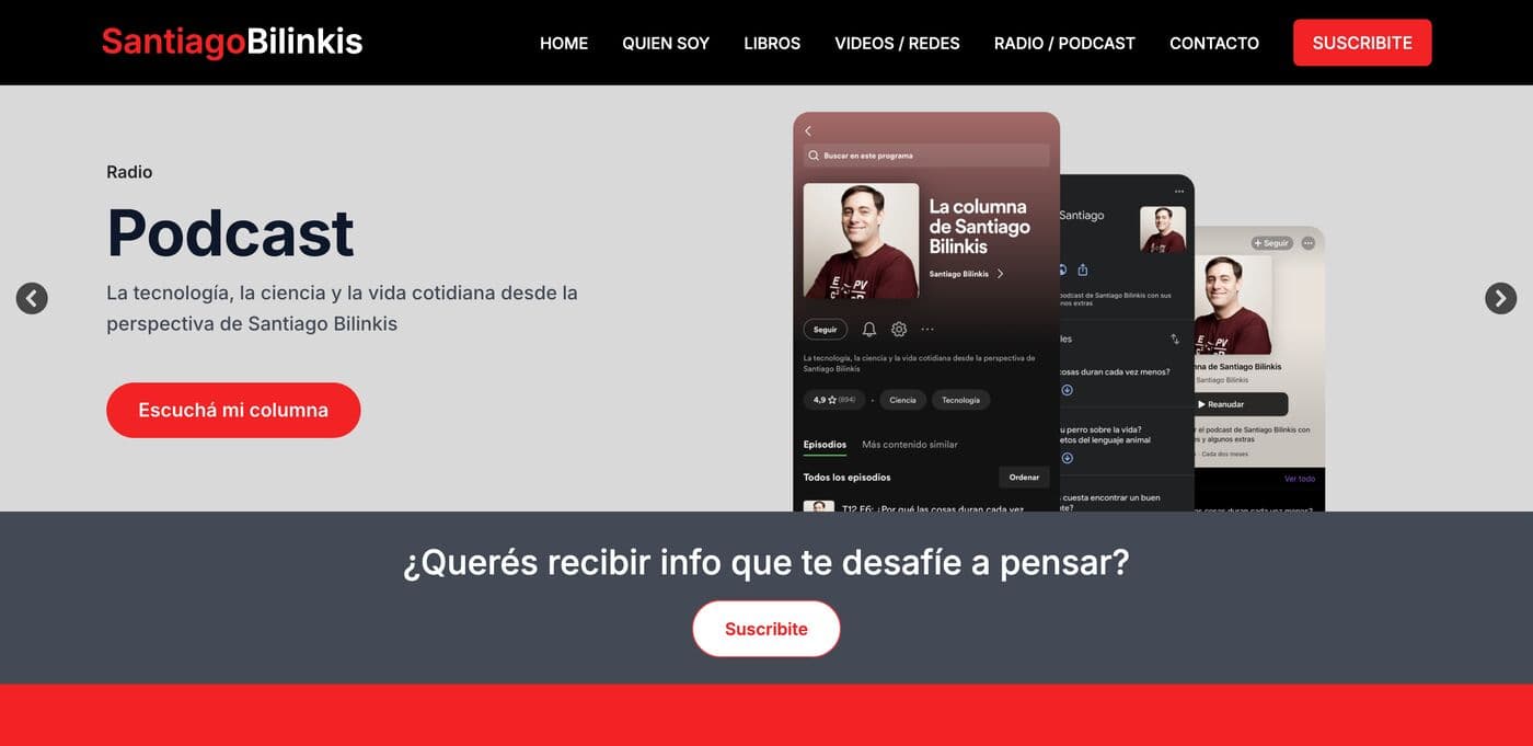 bilinkis.com · Sitio nuevo, mismo lugar para publicar · Antes