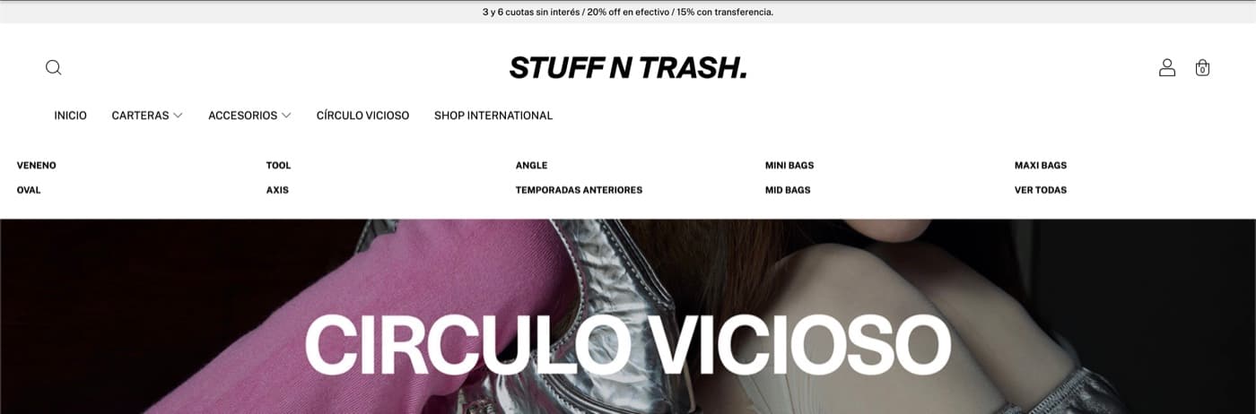 stuffntrash.com · A menu with photos · Before